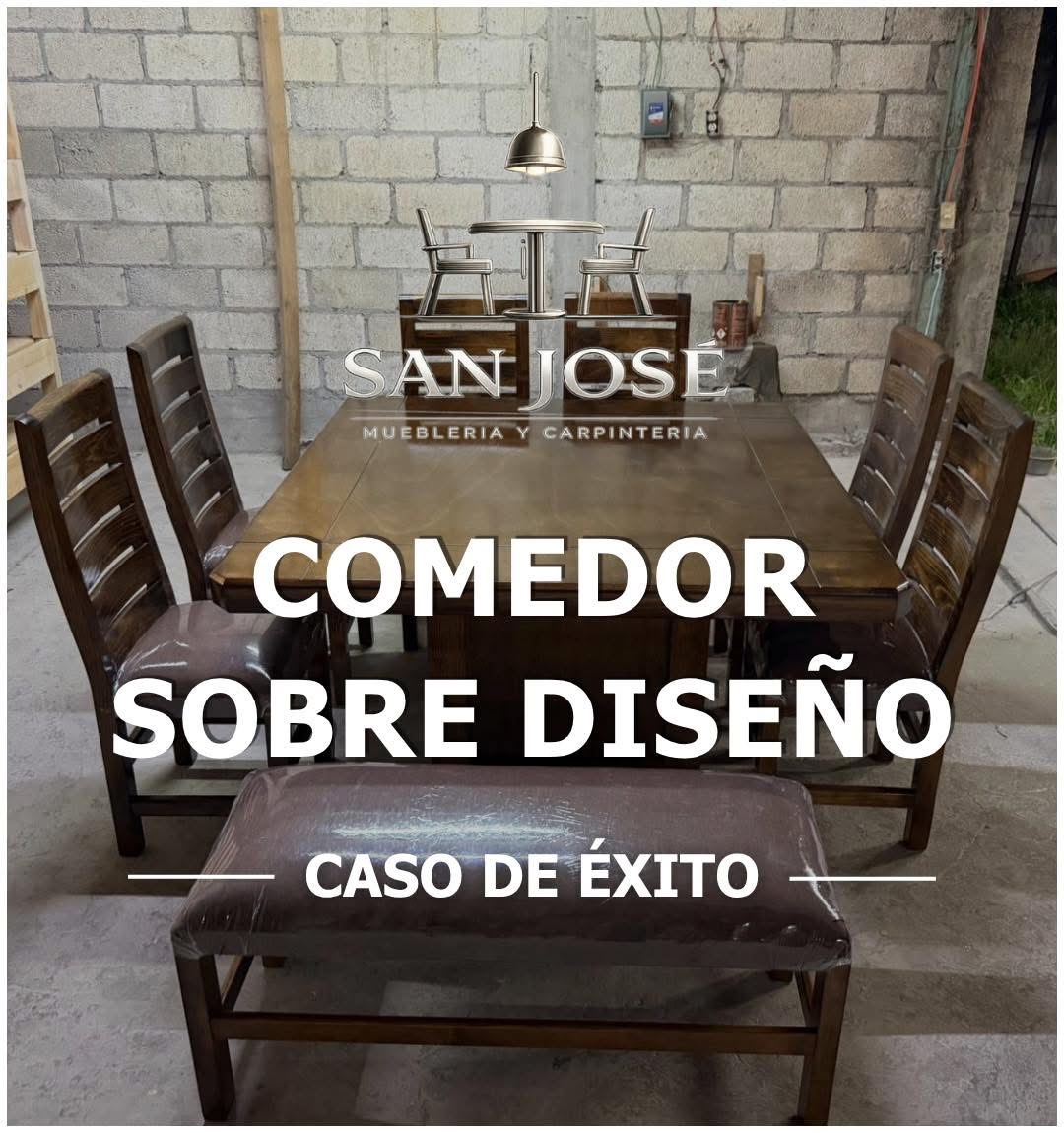 Comedor de madera sobre diseño